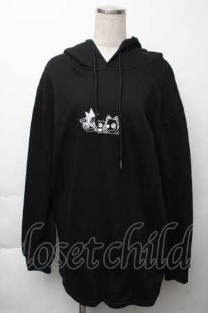 画像: NieR Clothing / 刺繍パーカー  黒 S-25-11-23-019-PU-TO-AS-ZS