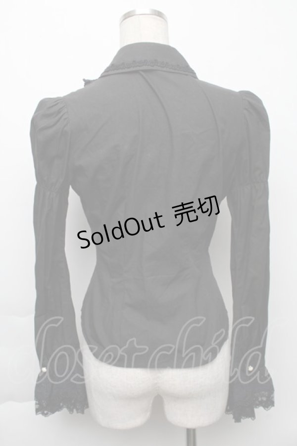 画像2: Mary Magdalene / ピンタックフリルブラウス  黒 S-25-11-23-020-CL-BL-HR-ZS (2)