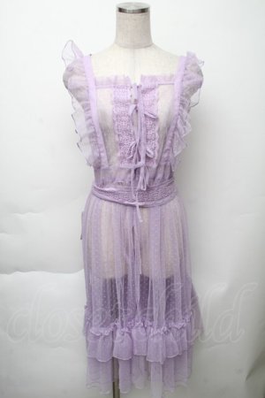 画像: Chalmiere / ドットチュールエプロン M パープル S-25-11-23-025-AX-OP-AS-ZS