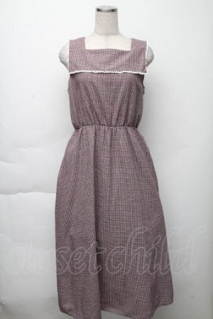 画像: LEBECCA boutique / あなたに合わせるスクエアセーラーワンピース  ワインｘ白 S-25-11-23-034-EL-TO-HR-ZS