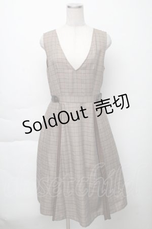 画像: axes femme / サイドプリーツジャンスカ M ブラウン S-25-11-23-036-AX-OP-HR-ZS