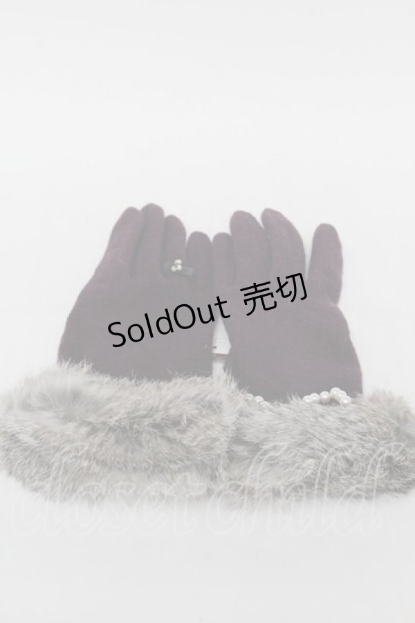 画像1: axes femme / 指輪風エレガント手袋  パープル S-25-11-24-001-AX-BL-HR-ZS (1)