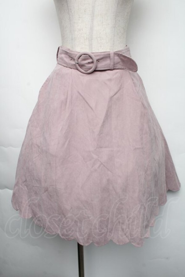 画像1: Fi.n.t / 裾スカラップフレアースカート  ピンク S-25-11-24-053-CA-SK-HR-ZT0108B (1)