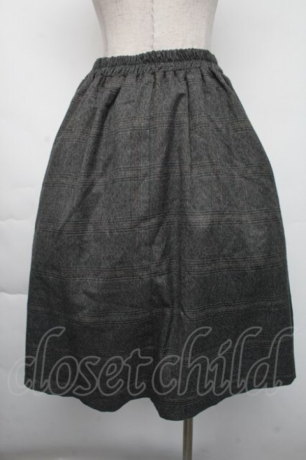 画像2: axes femme / チェックスカート  グレー S-25-11-24-060-AX-SK-AS-ZS (2)