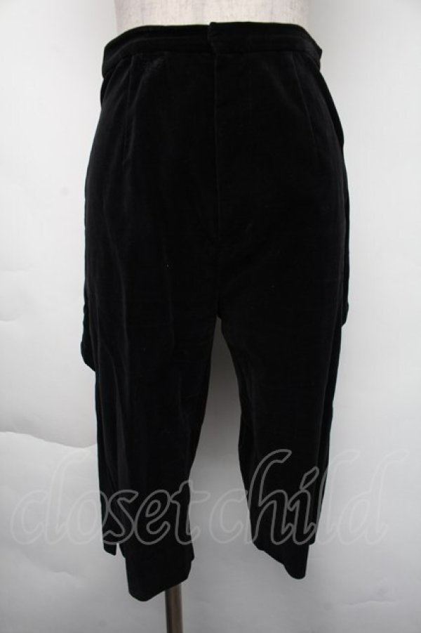 画像1: Jane Marple / ベロアパンツ M ブラック S-25-11-24-064-JM-PA-HR-ZT517 (1)