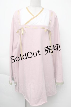 画像: 【SALE】Favorite / 和のおとぎ話モチーフルームウェアワンピース　かぐや姫  ピンク S-25-11-24-007-LO-TO-HR-ZT516
