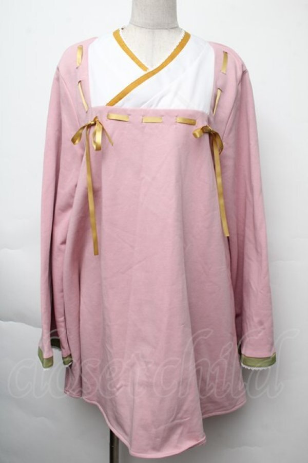画像1: 【SALE】Favorite / 和のおとぎ話モチーフルームウェアワンピース　かぐや姫  ピンク S-25-11-24-007-LO-TO-HR-ZT516 (1)