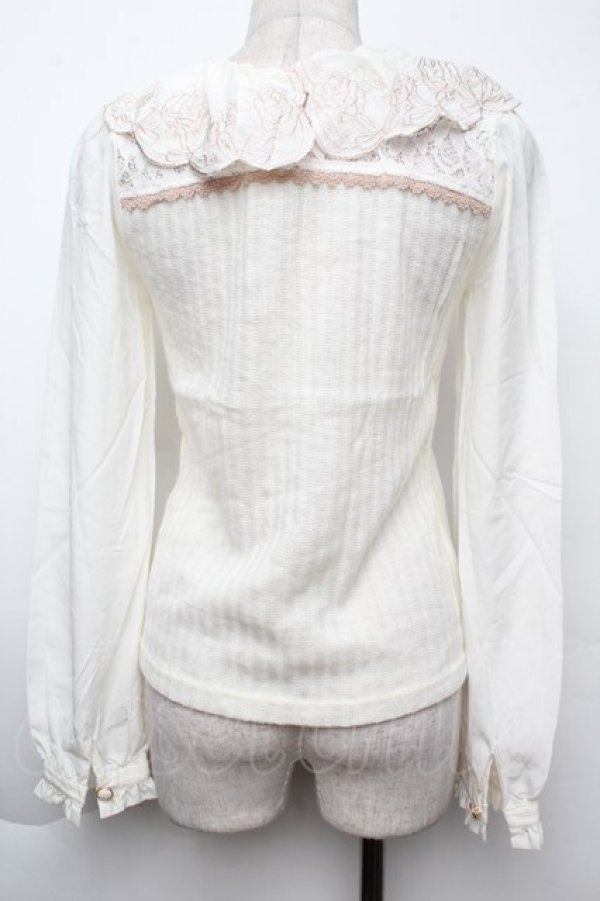 画像2: LIZ LISA / シフォン切替ブラウス風トップス  オフ S-25-11-24-008-LO-BL-HR-ZI (2)