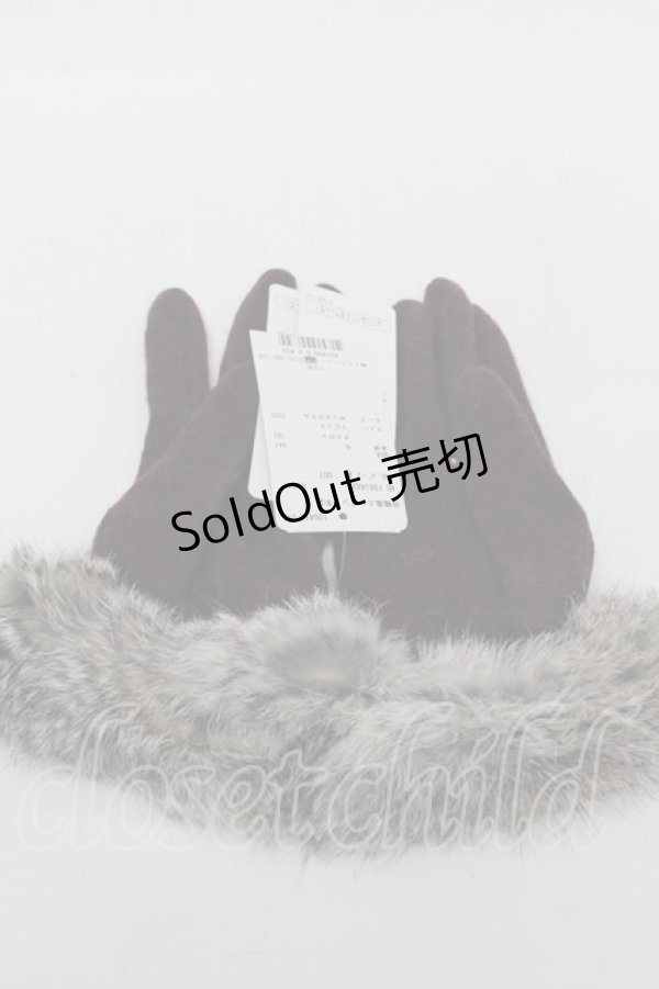 画像2: axes femme / 指輪風エレガント手袋  パープル S-25-11-24-001-AX-BL-HR-ZS (2)