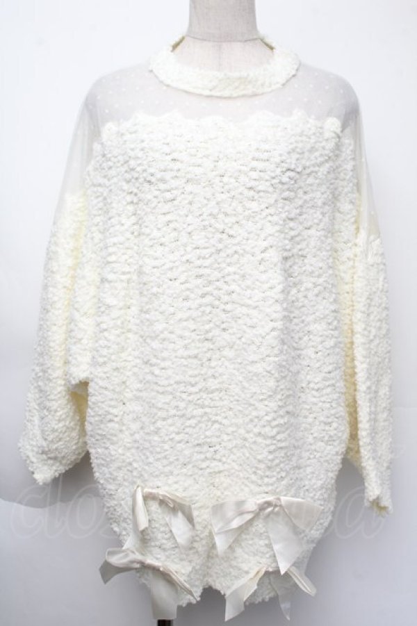 画像1: LIZ LISA / スカラップニットワンピース  オフ S-25-11-24-016-LO-OP-AS-ZS (1)