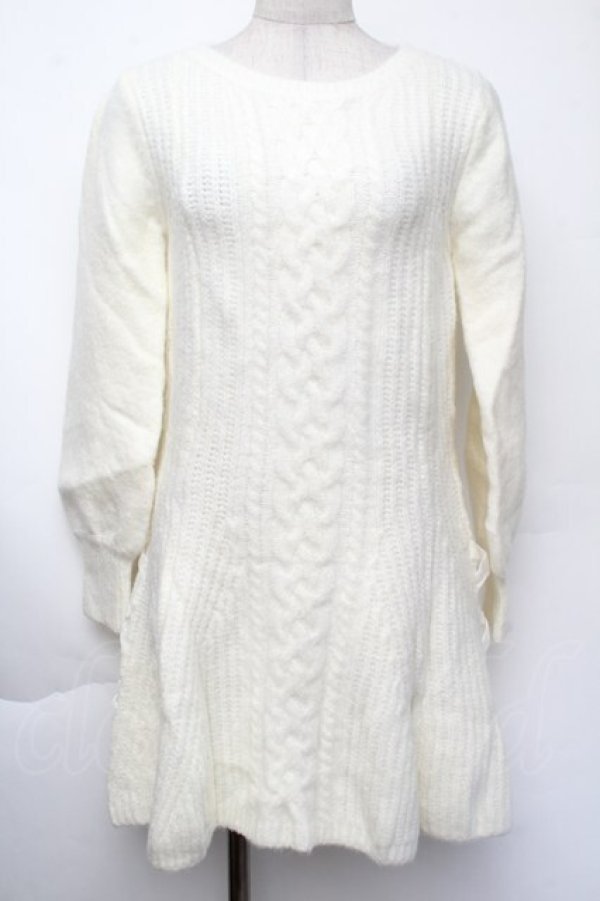 画像1: LIZ LISA / ケーブルニットワンピース  オフ S-25-11-24-017-LO-OP-AS-ZS (1)