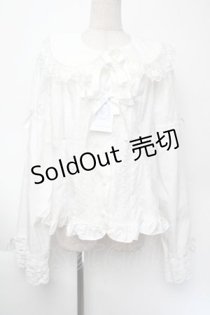 画像: Lovely MAXICIMAM / ラブリーローズスカイライトミニョンシャンブルブラウス(大きいサイズ)  白 S-25-11-24-019-PU-BL-HR-ZS