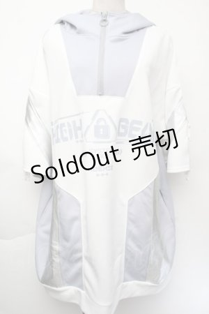 画像: NOEMIE / シルバー切替ジャージパーカー  白ｘサックス S-25-11-24-020-LO-TO-HR-ZS