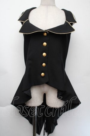 画像: metamorphose / Gabriel ロング燕尾ベスト 2 黒 S-25-11-24-025-ME-JA-HR-ZS