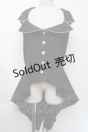 画像: metamorphose / Gabriel ロング燕尾ベスト 2 黒 S-25-11-24-025-ME-JA-HR-ZS