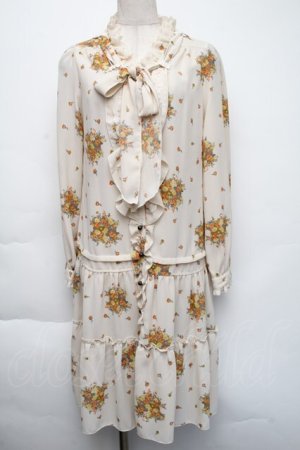 画像: axes femme / 花柄ワンピース M キナリ S-25-11-24-030-AX-SK-HR-ZS