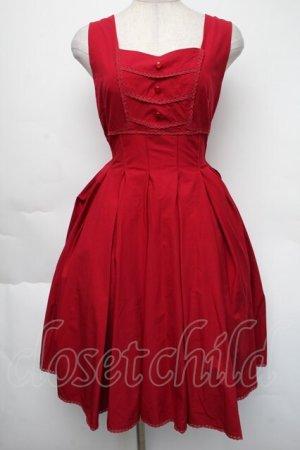 画像: SOUL FAITH / ジャンパースカート  赤 S-25-11-24-038-LO-OP-HR-ZS