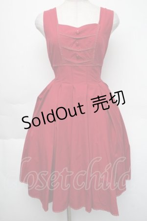 画像: SOUL FAITH / ジャンパースカート  赤 S-25-11-24-038-LO-OP-HR-ZS