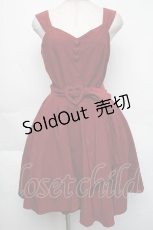 画像: Secret Honey / コーデュロイジャンパースカート  ワイン S-25-11-24-039-CA-OP-AS-ZS