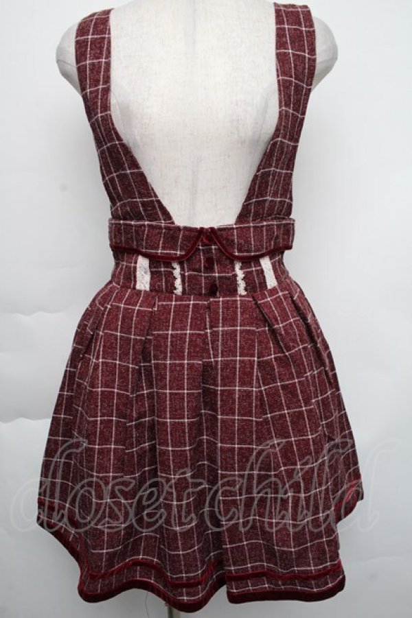 画像1: LIZ LISA / ツイードスカート  ワイン S-25-11-24-040-LO-SK-AS-ZS (1)