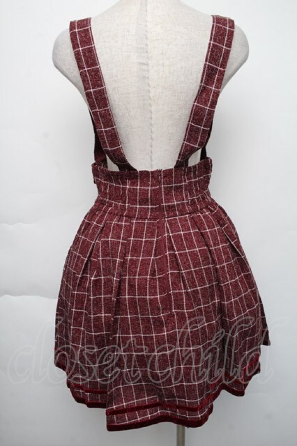 画像2: LIZ LISA / ツイードスカート  ワイン S-25-11-24-040-LO-SK-AS-ZS (2)