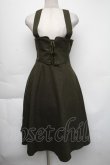 画像1: F&A / フロントレースアップコルセットワンピース  カーキ S-25-11-24-042-LO-OP-AS-ZT062 (1)