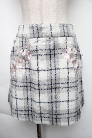 画像: LIZ LISA / チェック台形スカート  グレー S-25-11-24-047-LO-SK-AS-ZS