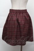 画像2: 【SALE】F i.n.t / ロゴ刺繍入りサイドプリーツチェックミニスカート  ワイン S-25-11-26-052-CA-SK-HR-ZT516 (2)