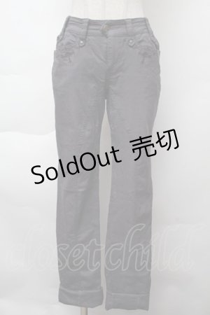 画像: OZZ ANGELO / 刺繍入りスキニーパンツ  グレー S-25-11-26-053-OO-TO-HR-ZS