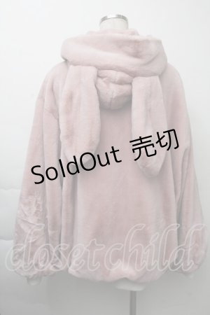 画像: Ank Rouge / うさちゃんファーブルゾン  ピンク S-25-11-26-020-CA-CO-HR-ZS