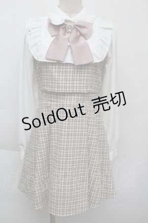 画像: Ank Rouge / ツイードワンピース  オフｘ黒 S-25-11-26-030-CA-OP-AS-ZS