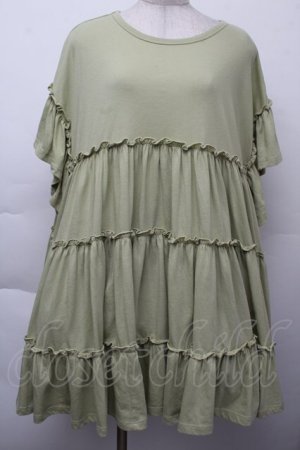 画像: merry jenny / 半袖ワンピース  グリーン S-25-11-26-035-LO-OP-HR-ZS