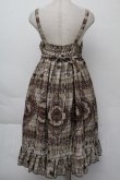 画像2: ALICE and the PIRATES / アリスのトランプタータン柄ジャンパースカートII  ブラウン S-25-11-26-041-PA-OP-HR-ZS (2)