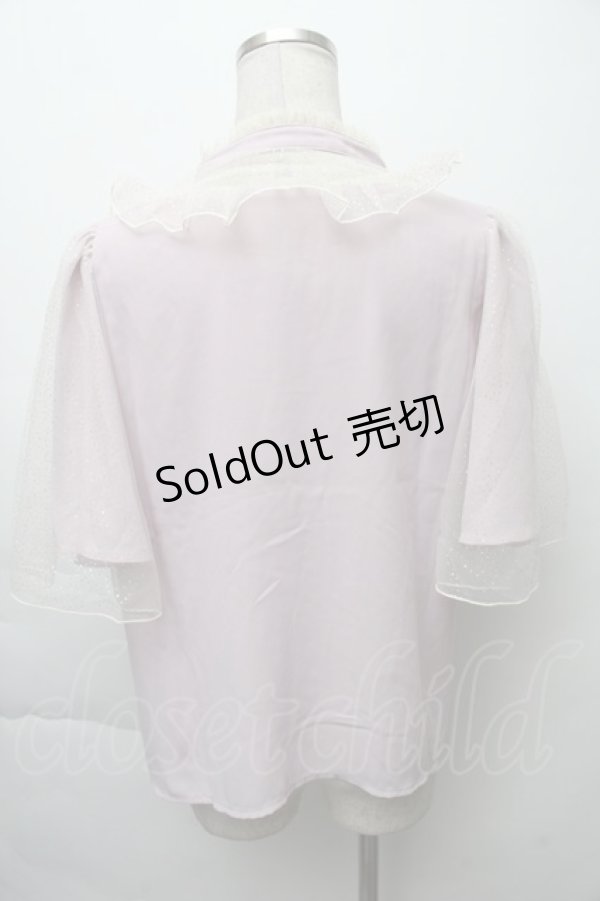 画像2: axes femme Kawaii / ビジューリボンブローチ付ブラウス  ピンク S-25-11-28-043-AX-BL-AS-ZS (2)