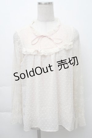 画像: axes femme / ドットドビーシフォンブラウス  オフ S-25-11-28-045-AX-BL-AS-ZS