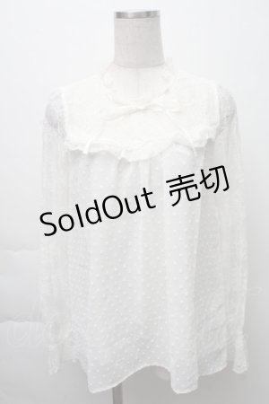 画像: axes femme / ドットドビーシフォンブラウス  オフ S-25-11-28-046-AX-BL-AS-ZS