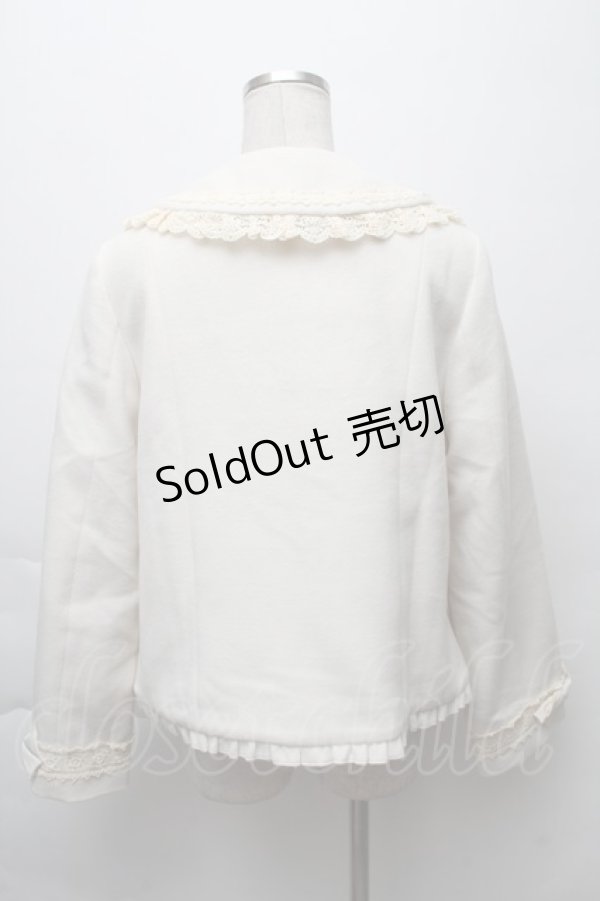 画像2: axes femme kawaii / レースフリルショートコート  オフ S-25-11-28-047-AX-CO-AS-ZS (2)