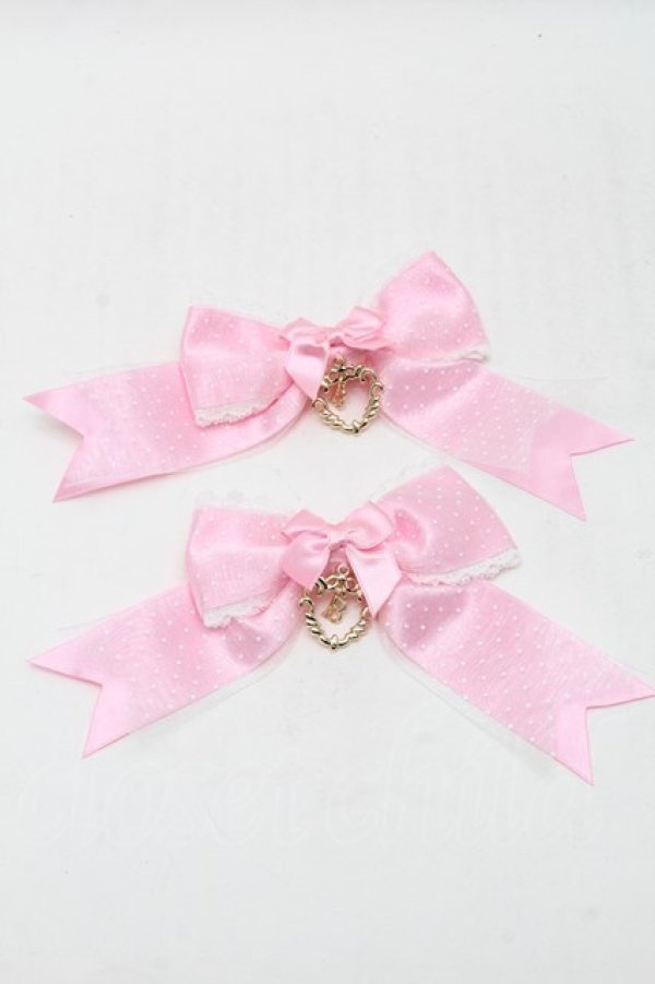 画像1: BABY,THE STARS SHINE BRIGHT / Sweetheart Parfaiteriaリボンクリップ  ピンク S-25-11-28-007-BA-AC-AS-ZS (1)