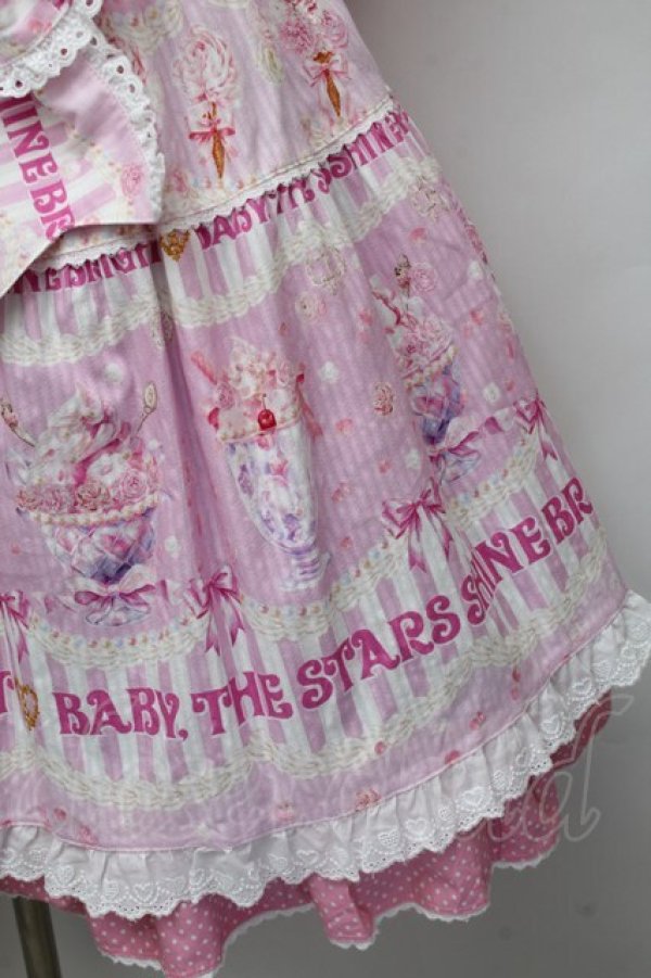 画像4: BABY,THE STARS SHINE BRIGHT / Sweetheart Parfaiteria柄ワンピース  ピンク S-25-11-28-050-BA-OP-AS-ZS (4)
