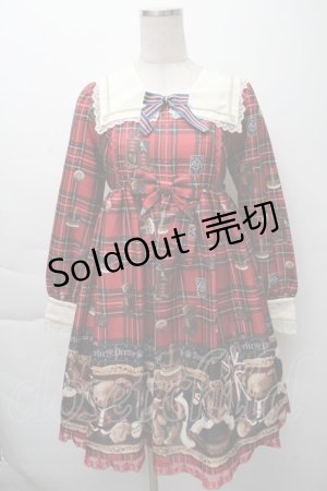 画像: Angelic Pretty / British Bearワンピース  赤 S-25-11-28-053-AP-OP-AS-ZS