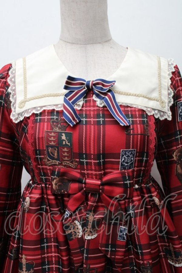 画像3: Angelic Pretty / British Bearワンピース  赤 S-25-11-28-053-AP-OP-AS-ZS (3)