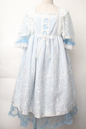 画像: Angelic Pretty / Lacy Heart Gardenワンピース  サックス S-25-11-28-055-AP-OP-AS-ZS