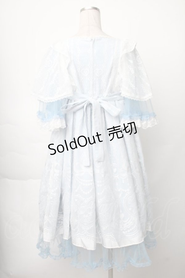 画像2: Angelic Pretty / Lacy Heart Gardenワンピース  サックス S-25-11-28-055-AP-OP-AS-ZS (2)