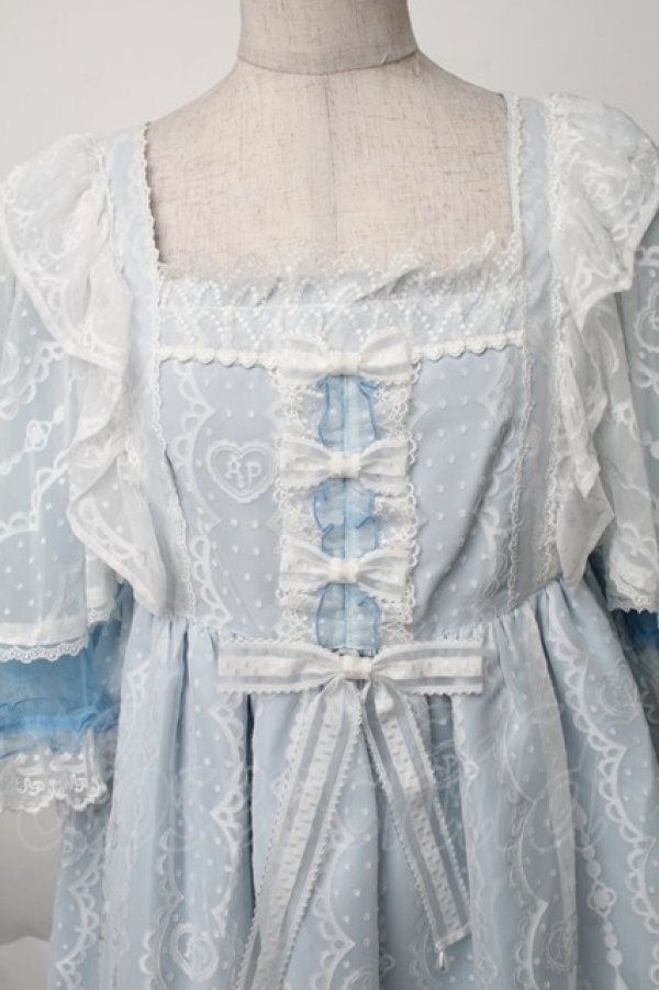画像3: Angelic Pretty / Lacy Heart Gardenワンピース  サックス S-25-11-28-055-AP-OP-AS-ZS (3)