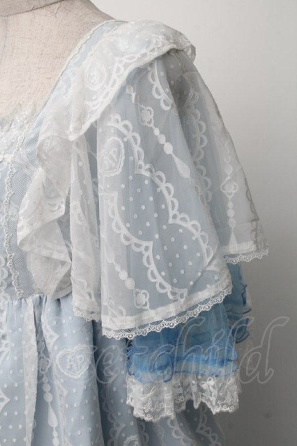 画像4: Angelic Pretty / Lacy Heart Gardenワンピース  サックス S-25-11-28-055-AP-OP-AS-ZS (4)