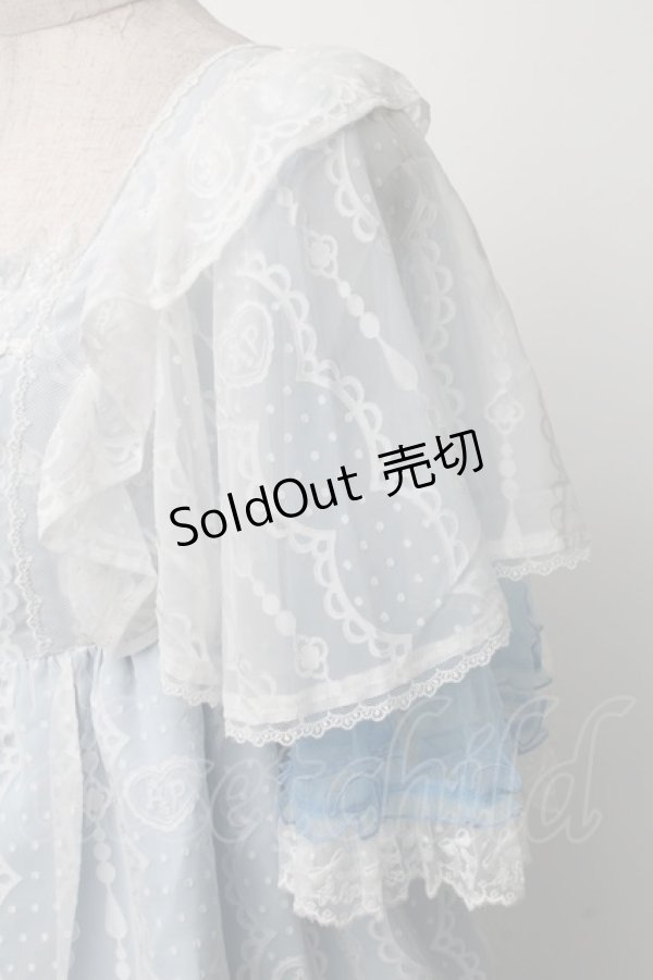 画像4: Angelic Pretty / Lacy Heart Gardenワンピース  サックス S-25-11-28-055-AP-OP-AS-ZS (4)