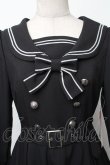 画像3: metamorphose / 長袖セーラーリボンワンピース(無地)  黒ｘ白 S-25-11-28-061-ME-OP-AS-ZS (3)