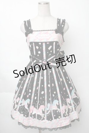 画像: Angelic Pretty / Sugary Carnivalジャンパースカート  黒 S-25-11-28-062-AP-OP-AS-ZS