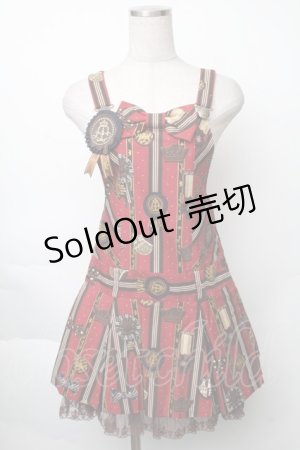 画像: Angelic Pretty / Chocolate Rosetteサロペット  赤 S-25-11-28-063-AP-OP-AS-ZS