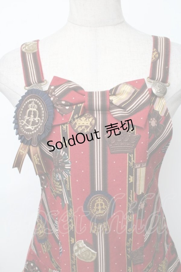 画像3: Angelic Pretty / Chocolate Rosetteサロペット  赤 S-25-11-28-063-AP-OP-AS-ZS (3)